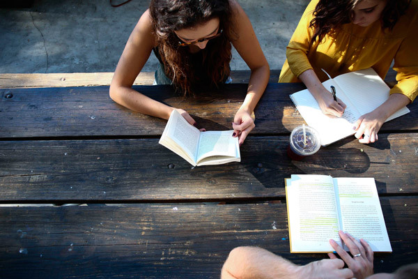 Girls learning languages