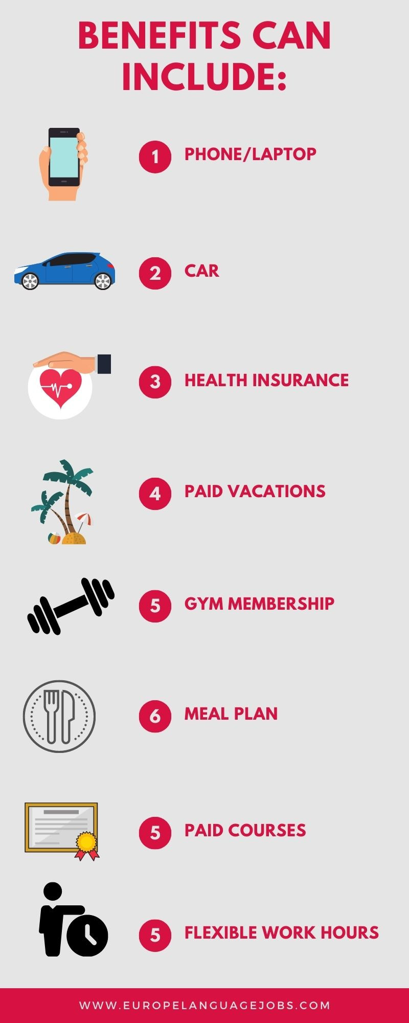 Benefits can include