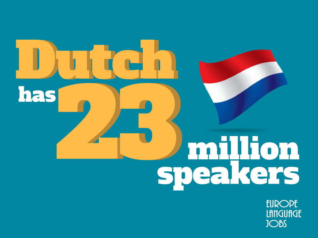 Is Dutch dying? With 23 Millions speakers maybe not