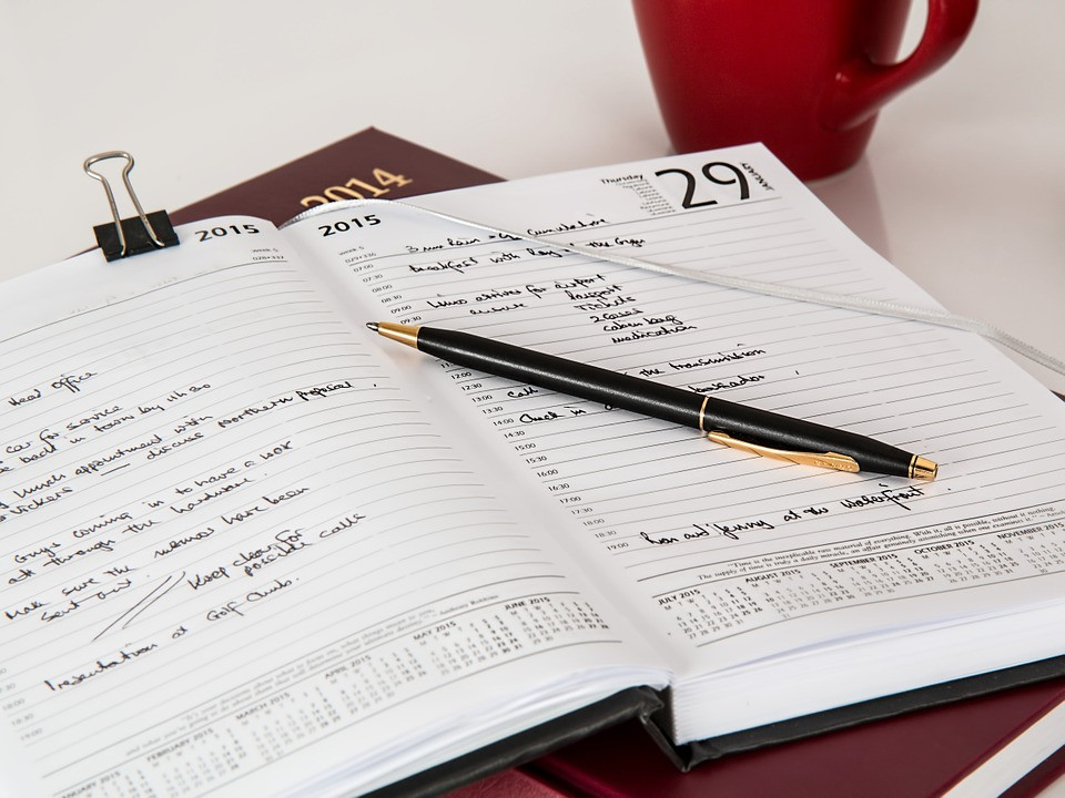 use a diary for job searching